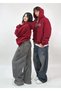 Cr .Embroidered Oversize Zipp Hoodie - 4