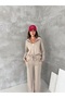 Modal Fabric Ribbed Drawstring Detailed Zippered Set