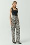 Satin Textured Patterned Trousers - 4