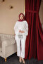 White Piping Buttoned Kimono - 2