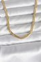 45cm golden brass chain women's necklace for elegant necklines - 2