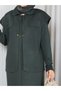 Vest-Style Full-Length Stylish Knitwear Set Khaki - 6