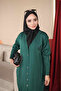 Emerald Green Collar Embroidered Cold Yarn Knitwear Cardigan - 4