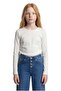Girl's Corded Fabric Round Neck Blouse - 4
