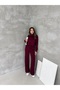Modal Fabric Ribbed Drawstring Detailed Zippered Set - 6