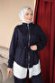 Navy Blue Bel Tie-Detail Tunic Trouser Suit - 3