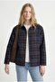 Women's Plaid Patterned Shirt Jacket