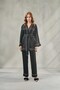 Women's Kimono Satin Dressing Gown and Long Pajama Set Peony & Belted Piping Stylish Home Wear Set Nightgown Set