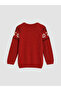 Ozmarka New Season Red Christmas Themed Boys' Knit Sweater - 3