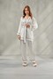 Women's Kimono Satin Dressing Gown and Long Pajama Set Peony & Belted Piping Stylish Home Wear Set Nightgown Set - 8