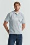 Men's Striped Polo Neck Knit T-Shirt