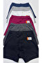 Boy's 6-Piece Set, 100% Cotton, Soft Ribbed Fabric, Plain, Patternless School Boxers