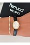 Leather Cord Minimal Oval Case Roman Numeral Women's Wristwatch 2 Years Warranty 3 Atm Water Resistant + Bracelet Gift - 4