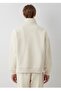 Logo Printed Semi-Zip Oversized Men's Sweatshirt. - 3