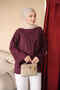 Plum Wide Sleeve Blouse
