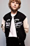 College Collar Bomber Black Boy's Cardigan H9891A8/Bk81