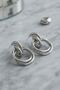316L Steel Silver Color Hoop Model Earrings - 2