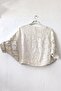 Italian Beige V-Neck Bat Sleeve Buttoned Lace Wrap Embroidery Casual Woven Jacket 56 70 - 4