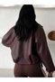 Women's Zippered Belted Oversize Leather Jacket - 8