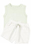 Baby Boy Ecru Green Mamas Boy Written Shorts 2-Piece Set - 2