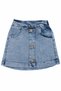 Girl's Ecru Tulle Floral Embossed Denim Skirt and Necklace Set - 4