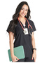 Allura Cka667 Women's Scrubs Top – Imported, V-Neck, Chest Pockets, Doctor/Nurse Top Made from Recycled Polyester
