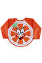 Unisex Orange Patterned Long Sleeve Apron
