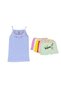 Tutku-3 Piece Set with T-Shirt and 3 Piece Printed Boxer Shorts for Girls - 2