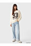 Özmarka New Season Beige Boston Printed Women's Thick Sweatshirt - 2