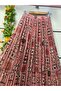 Patterned Chiffon Skirt with Lining - 3