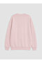 Ozmarka New Season Pink Boston Printed Oversize Women's Sweatshirt - 6