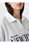 Xside Gray Oversize Women's Thick Sweatshirt - 4