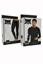Tutku-Men's Black Top and Bottom Underwear Long Sleeve Thermal 2-Piece Set