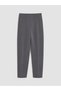 Özmarka New Season Gray Slim Fit Women's Pleated Fabric Trousers - 6