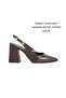 Pointed Toe, Open Back, Large Buckle, 9cm Covered Heel, New Season - 2