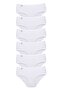 Tutku-6 Pieces Women's High Waist Bato Thin Rubber Panties White