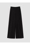 Lcw Black High Waist Wide Leg Crepe Women's Trousers - 5