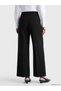 Ozmarka New Season Black Lace-Up Waist Pleated Women's Fabric Trousers - 4