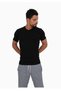 Tutku-Men's Black Ribbed V-Neck Undershirt 107 New Season (7 Pieces Economic Package) - 3