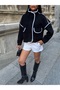 Women's Stand Collar Buttoned Jacket - 6