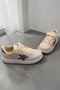 Children's Sneaker. Glittery Star Pattern Sports Shoes. Casual Lace-Up Girls' Sports Shoes - 5