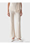 Lcw Vision Ecru Elastic Waist Spanish Flare Women's Trousers - 2