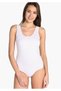 Tutku-Women's White Thick Strap Snap Bodysuit New Season (5 Pieces Economic Package)