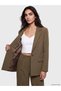 Vizyon New Season Khaki Crepe Women's Blazer Jacket - 4