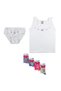Tutku-Kız Child's 3-Piece Thick Strap Undershirt, 3-Piece Printed Slip, 3-Piece Sock Set - 2