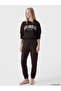 Vizyon New Season Brown Oversize Soft Touch Women's Sweatshirt - 2