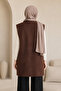 Women's Long Stone Buttoned Pocketed Vest - 3