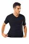 Tutku-Underwear Men's V-Neck Ribbed Short Sleeve Undershirt