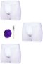 Tutku-Lycra Elastane White Men's Boxer Set of 3 + Pen Perfume + Washcloth
