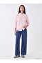 Özmarka New Season Pink Printed Oversize Women's Sweatshirt - 2
